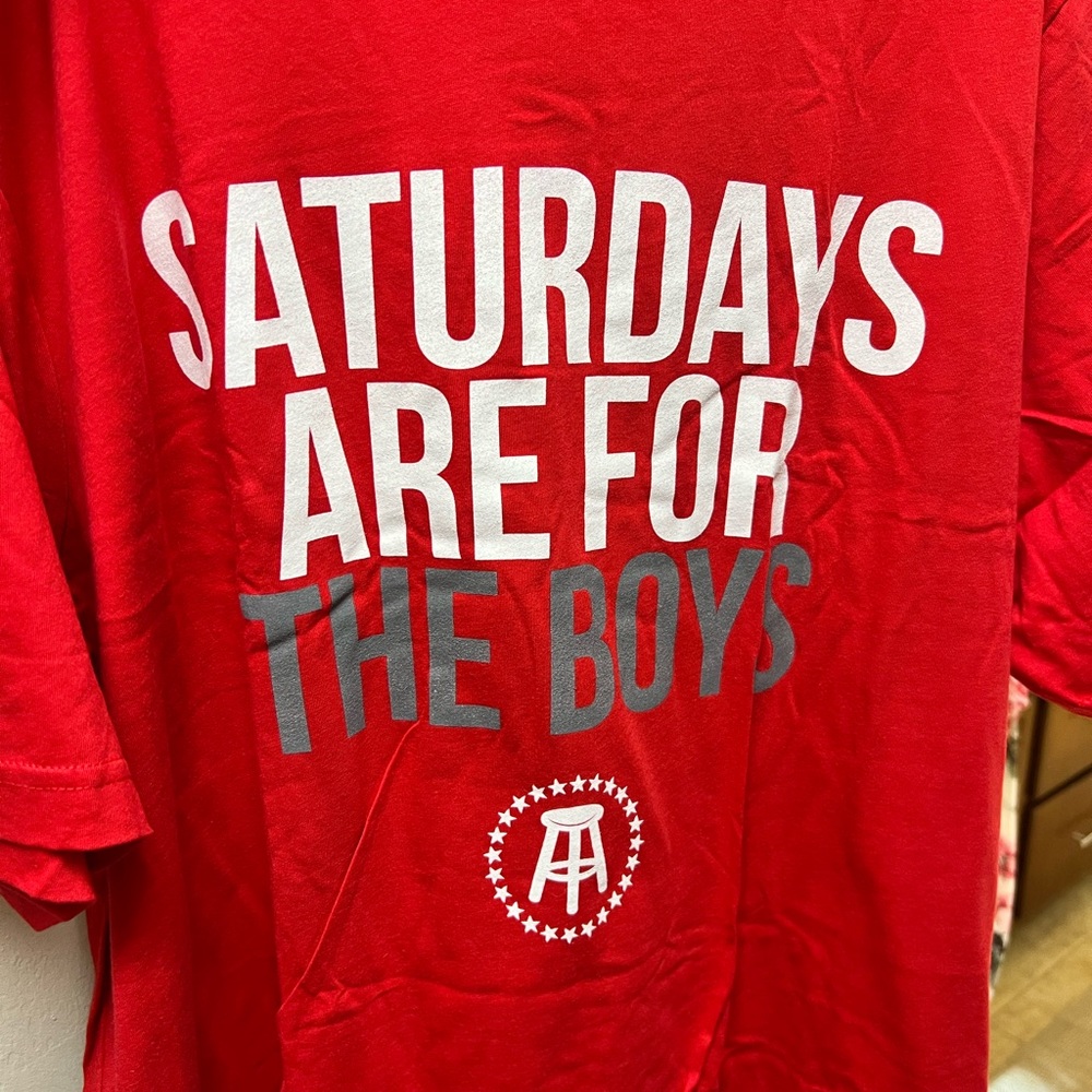 NWOT Barstool Sports “Saturdays Are For The Boys” Shirt